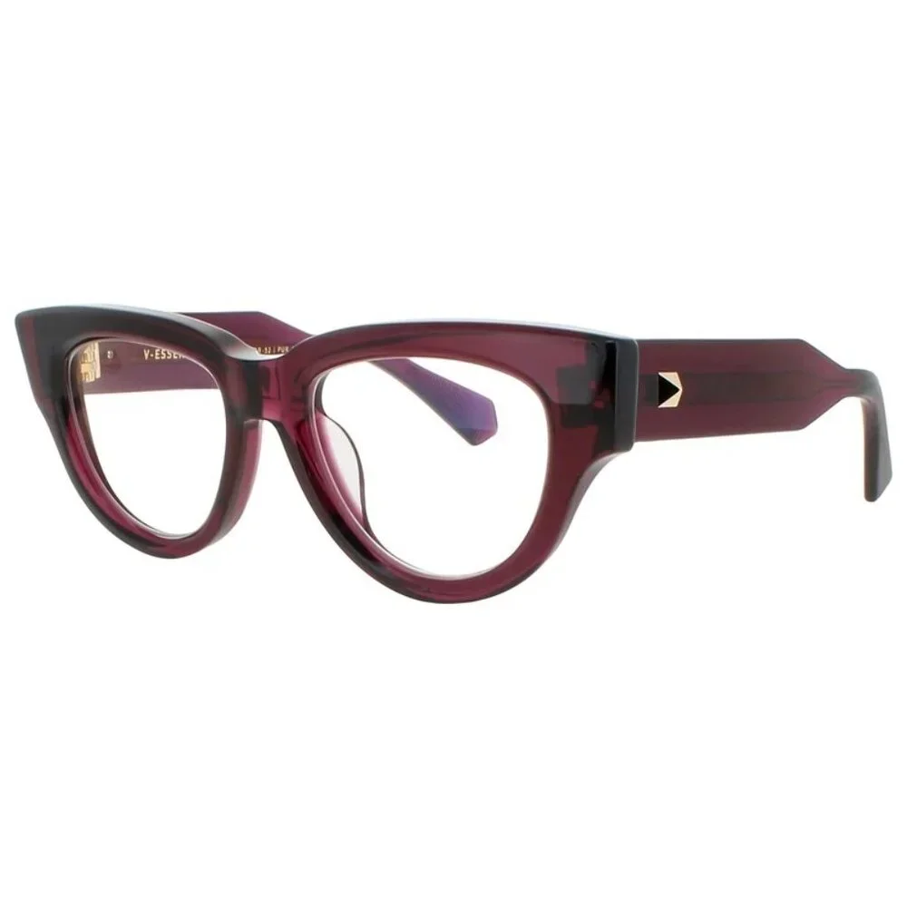 NWT VALENTINO EYEGLASSES CAT EYE WOMEN BURGUNDY EYEWEAR